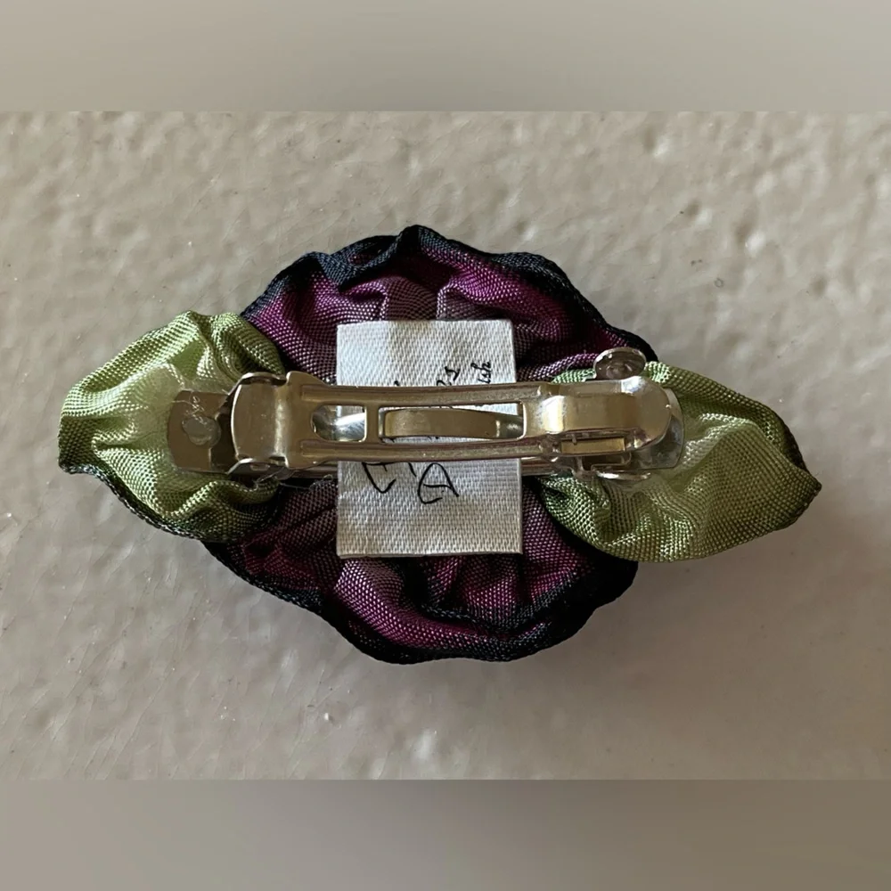 Mini Satin Rose Barrette